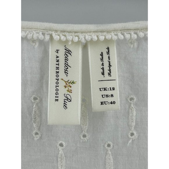 Anthropology Meadow Rue Women's Long Sleeve Crochet Boho Shirt Top Size Small - Picture 4 of 12